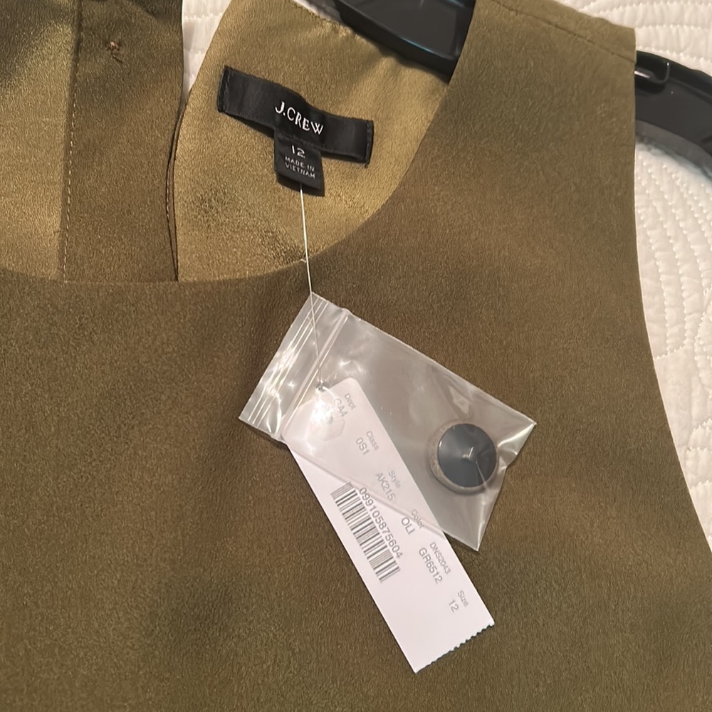 J. Crew Olive Green Sleeveless Dress - Picture 4 of 5